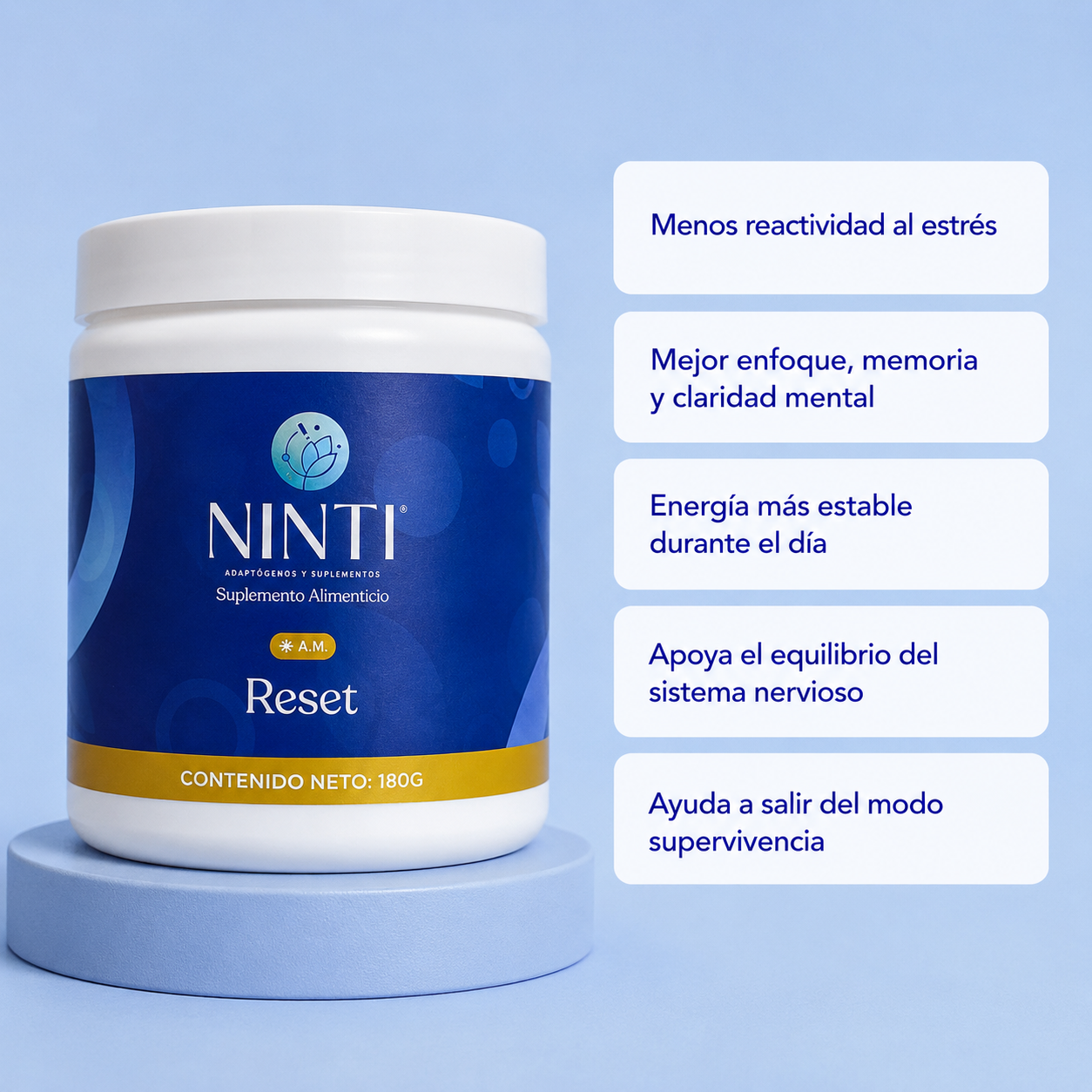 Reset AM · Regula tu sistema nervioso
